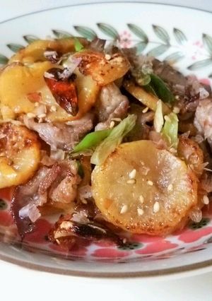 豚肉と沢庵のピリ辛炒め-レシピのメイン写真