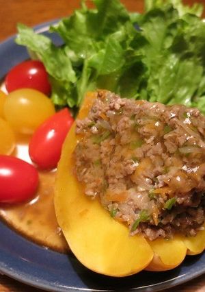 カボチャの挽き肉詰め-レシピのメイン写真