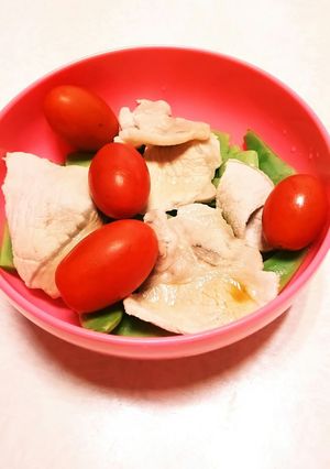 ささげ豚肉トマトめんつゆサラダ-レシピのメイン写真