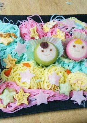 ★カラフルな七夕そうめん★-レシピのメイン写真