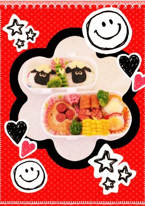 キャラ弁簡単可愛いお弁当ひつじのショーン-レシピのメイン写真