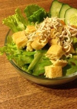 サクサクお揚げとじゃこのサラダ-レシピのメイン写真