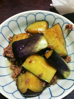 揚げナスとひき肉のだし醤油煮-レシピのメイン写真