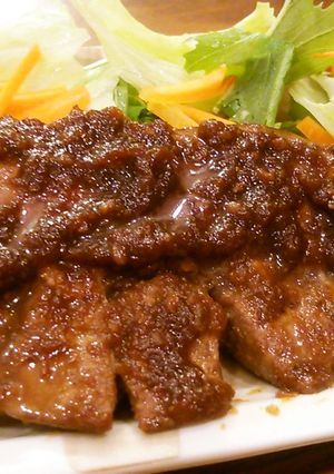 レバーでステーキ♪-レシピのメイン写真