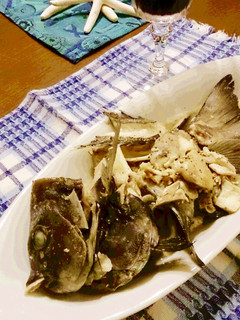 鯛のアラ 白ワインハーブ蒸し煮♪-レシピのメイン写真