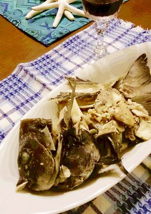 鯛のアラ 白ワインハーブ蒸し煮♪-レシピのメイン写真