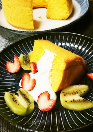 米粉かぼちゃシフォンケーキ-レシピのメイン写真