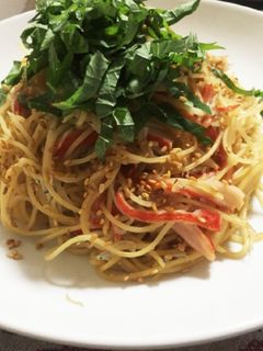 時短簡単!しらすと蟹かまぼこの和風パスタ-レシピのメイン写真