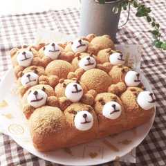 รูปของ ミルクきな粉ちぎりパン♡テッド風