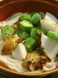 里芋とおくらの煮麺 素麺消費簡単に♡-レシピのメイン写真