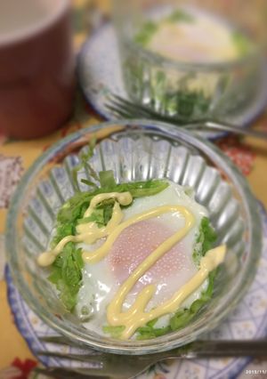 朝食に！キャベツと卵の簡単ココット-レシピのメイン写真