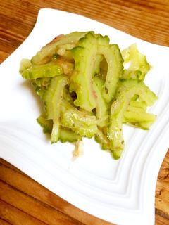 ゴーヤとミョウガの梅あえ-レシピのメイン写真