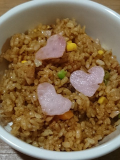 残りごはんでカレー炒飯(^-^)v-レシピのメイン写真