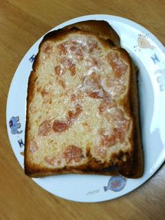 *~朝食梅マヨトースト~*-レシピのメイン写真