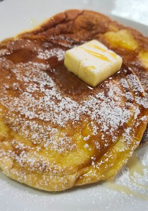 ベーキングパウダー無砂糖不使用パンケーキ-レシピのメイン写真
