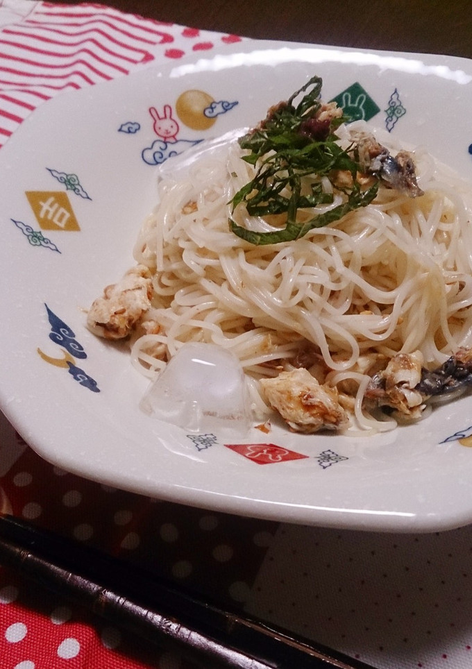 混ぜるだけ☆焼き鯖と梅のそうめん-レシピのメイン写真