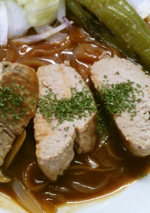 豚ヒレ肉の ローストポーク デミソース♪-レシピのメイン写真