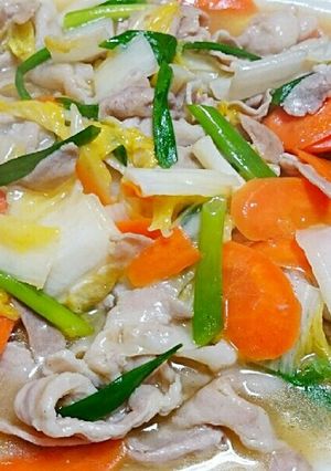 簡単！オカンの豚バラ野菜炒め煮！-レシピのメイン写真
