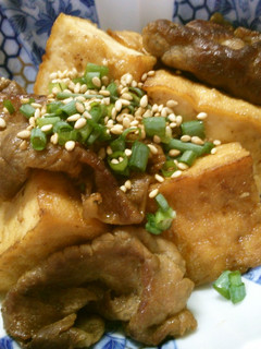 簡単 和食 牛肉と 厚揚げの 甘辛炒め!-レシピのメイン写真