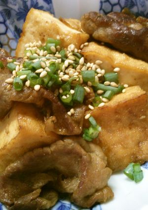 簡単 和食 牛肉と 厚揚げの 甘辛炒め！-レシピのメイン写真