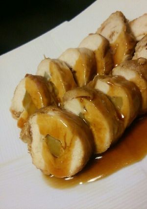 節約♡鶏むね肉のゴボウ巻き照り焼きソース-レシピのメイン写真
