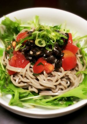 納豆サラダ蕎麦☆ビーガン-レシピのメイン写真