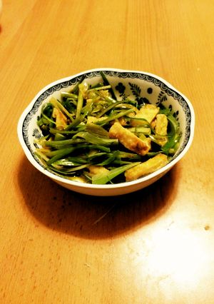 簡単！ネギと油揚げの炒め物。-レシピのメイン写真