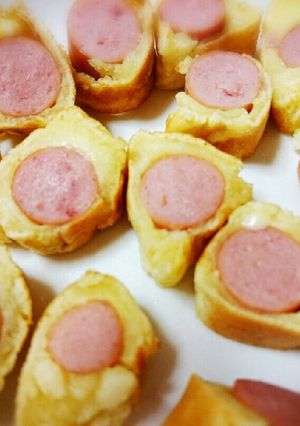 離乳食＊手づかみ♪ウインナーロールパン風-レシピのメイン写真