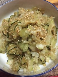 ゴーヤと胡瓜の生姜醤油和え-レシピのメイン写真