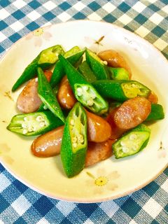オクラとウインナーのシンプル炒め~♪-レシピのメイン写真