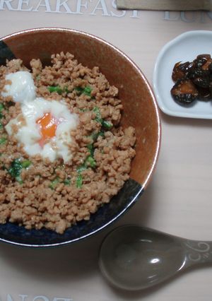 菜の花と鶏そぼろの丼-レシピのメイン写真