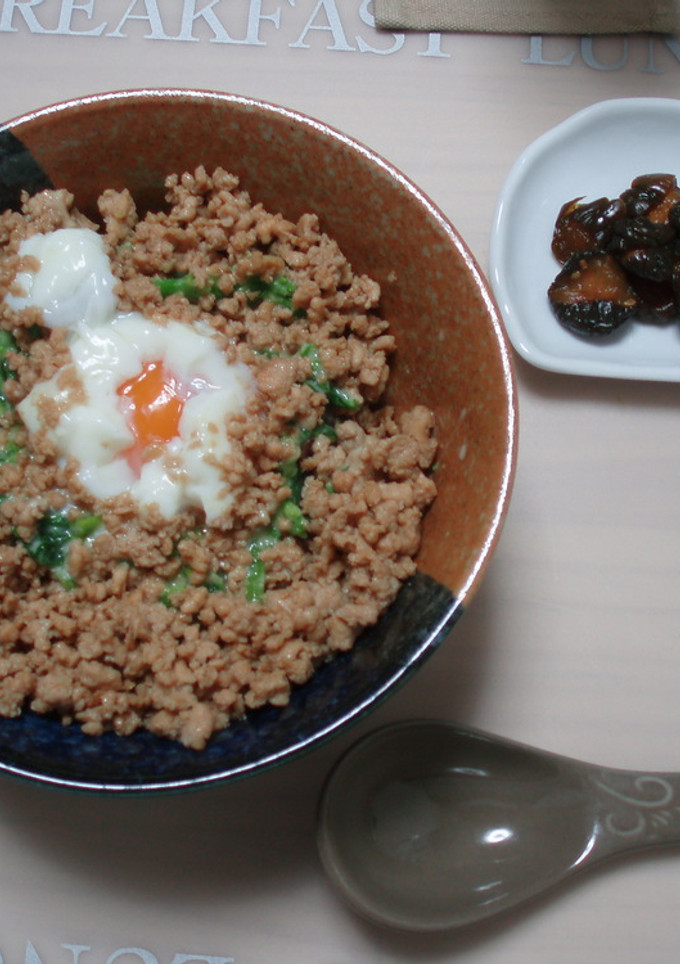 菜の花と鶏そぼろの丼-レシピのメイン写真