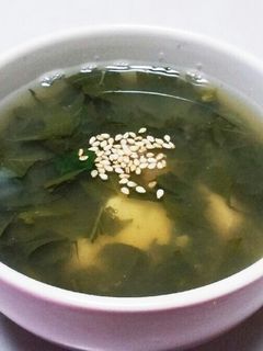モロヘイヤと豆腐の塩麹スープ-レシピのメイン写真