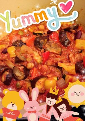 トマト缶とツナ缶でラタトゥイユ◡̈⃝♩-レシピのメイン写真