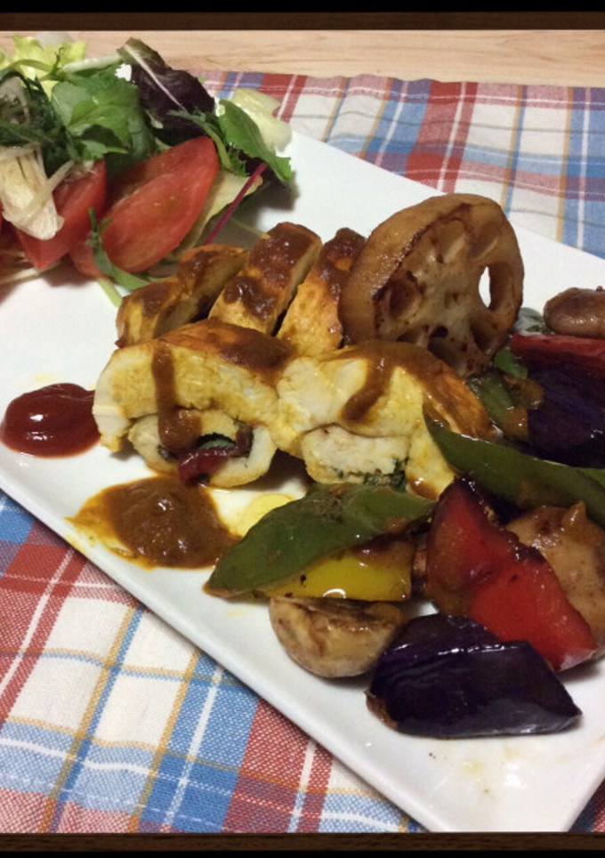 超簡単!鶏肉の蒸し焼き夏野菜を添えて-レシピのメイン写真