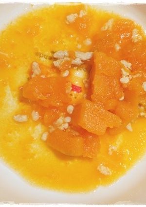 離乳食後期　鶏ミンチとかぼちゃの煮物-レシピのメイン写真