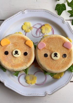 リラックマ＊デコ イングリッシュマフィン-レシピのメイン写真