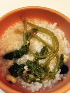 簡単夏バテランチ☆お豆とクレソンのお粥-レシピのメイン写真