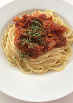 ツナと自家製トマトのパスタ-レシピのメイン写真