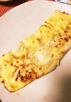 簡単5分☆ふわふわたまごの納豆チーズ巻き-レシピのメイン写真