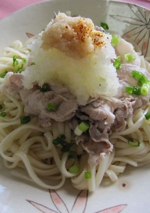 【まぐろ魚醤】魚醤冷しゃぶぶっかけうどん-レシピのメイン写真