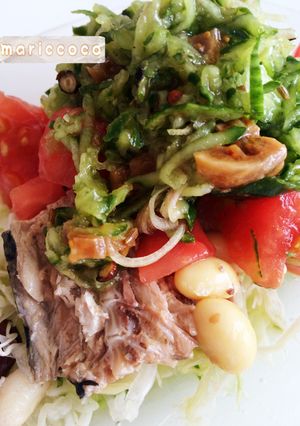 鯖缶サラダ♡爽やかきゅうりドレッシング-レシピのメイン写真
