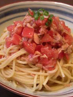 ツナとトマトの冷たい和風スパゲッティー-レシピのメイン写真