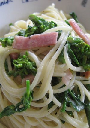 菜の花とベーコンのみるくパスタ♪-レシピのメイン写真