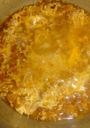 鶏ひき肉の変わり親子丼-レシピのメイン写真