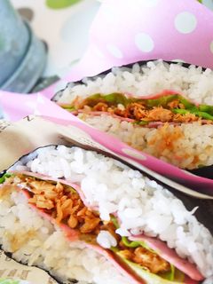 おにぎらずビヤハムバージョン-レシピのメイン写真