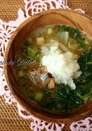 さんま味噌煮缶で❤コク旨味噌汁-レシピのメイン写真