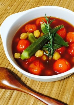 オクラとミニトマトのビーンズすーぷ-レシピのメイン写真