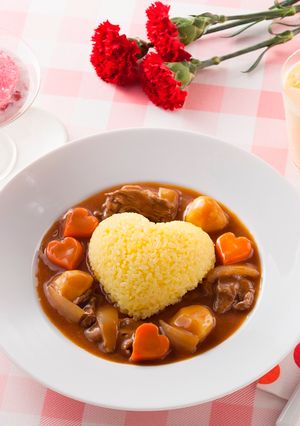 愛情たっぷりハートごはんのカレー-レシピのメイン写真