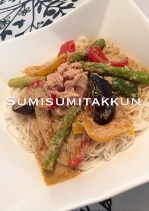 夏野菜たっぷり♡豆乳のピリ辛素麺♪-レシピのメイン写真